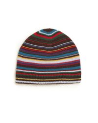 Paul Smith | Brown Striped Beanie for Men | Lyst