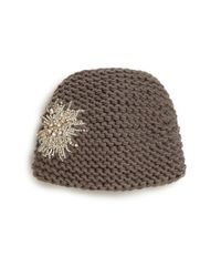 Jennifer Behr | Brown Starburst Swarovski Crystal-embellished Merino Wool Kerchief | Lyst