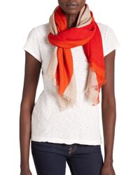 Rag & Bone | Red Diagonal Stripes Wool Scarf | Lyst