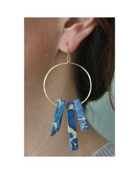 Spectrum | Blue Jasper Hoops | Lyst