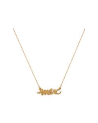 Marc By Marc Jacobs Metallic Script Snake Necklace