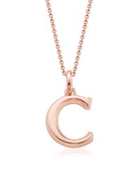 Monica Vinader | Metallic Alphabet Pendant C | Lyst