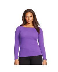 Ralph Lauren | Purple Stretch Cotton Top | Lyst