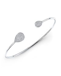 Anne Sisteron - 14kt White Gold Diamond Pear Cuff - Lyst