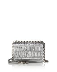 Prada | Silver Nappa Gaufre Metallic Shoulder Bag | Lyst