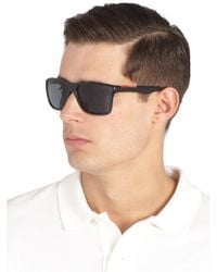 Lyst - Prada Square Aviator Sunglasses in Black for Men