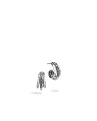 John Hardy | Blue Bamboo Small Hoop Earrings | Lyst