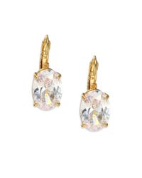 kate spade new york | Metallic Draped Jewels Oval Drop Earrings | Lyst