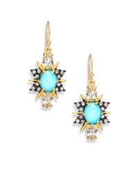 Alexis Bittar | Blue Elements Shadow Star Howlite & Crystal Sunburst Drop Earrings | Lyst