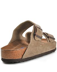 Birkenstock | Brown Taupe Suede Slide | Lyst