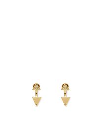 Rebecca Minkoff | Metallic Double Triangle Front Back Earring | Lyst
