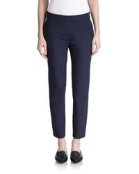 Theory | Blue Thaniel Twill Slim-crop Pants | Lyst