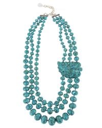 Devon Leigh | Blue Triple-strand Turquoise Necklace | Lyst