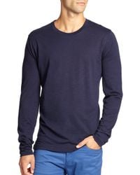 Saks Fifth Avenue | Blue Long-sleeved Cotton Tee for Men | Lyst