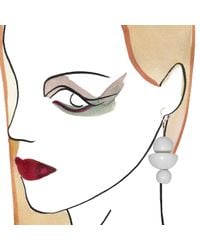 Marion Vidal - White Trio Earrings - Lyst