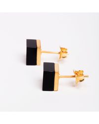 Ming Yu Wang | Black Cubic Earring Onyx | Lyst