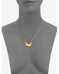 Gurhan | Metallic 24k Gold Crescent Pendant Necklace | Lyst