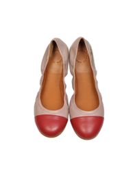 Marc By Marc Jacobs - Natural Color Block Pink Red Leather Ballerina - Lyst