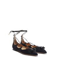 Ferragamo - Black Wrap-around Ballet Flat - Lyst