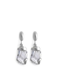 Kenneth Jay Lane | Metallic Crystal Drop Earrings | Lyst