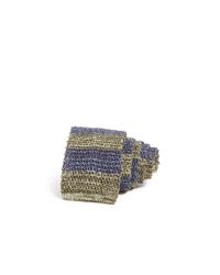 Eidos | Green Knit Stripe Skinny Tie for Men | Lyst