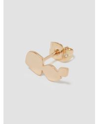 Helena Rohner - Metallic Goldplated Tiny Caterpillar Stud Gold Plated - Lyst