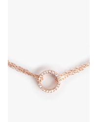 7 For All Mankind - Pink Shashi Diamond Circle Bracelet - Lyst