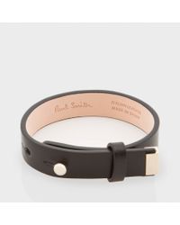 Paul Smith | Women's Black Leather Bracelet | Lyst
