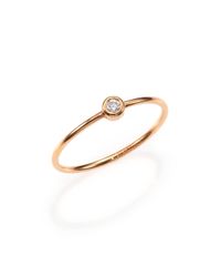 Ginette NY | Pink Diamond & 18k Rose Gold Solitaire Ring | Lyst