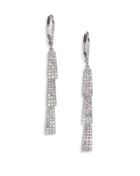 Meira T | Diamond & 14k White Gold Shingle Drop Earrings | Lyst
