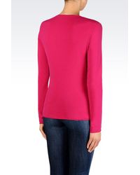 Armani Jeans | Pink Print T-shirt | Lyst