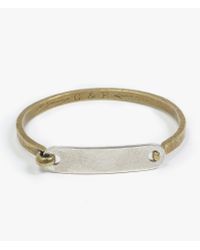 Giles & Brother | Metallic I.d. Tag With Hinge Cuff | Lyst