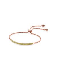 Monica Vinader | Yellow Stellar Diamond Mini Bar Bracelet | Lyst