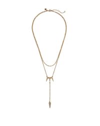 Rebecca Minkoff | Metallic Triangle Drop Necklace | Lyst