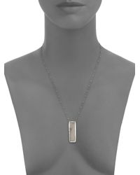 Chan Luu | Metallic White Agate & Sterling Silver Pendant Necklace | Lyst