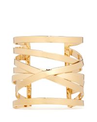 Philippe Audibert | Metallic Crisscross Layer Open Cuff | Lyst
