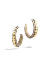 John Hardy | Metallic Dot Hoop Earrings | Lyst