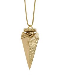 Tory Burch | Metallic Arrowhead Pendant Necklace | Lyst