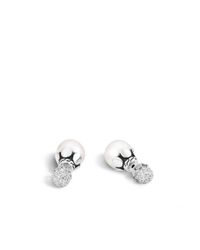 John Hardy | White Dot Earrings | Lyst