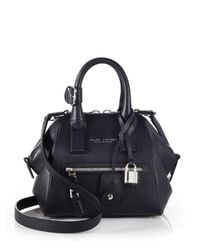 Marc Jacobs | Black Incognito Mini Textured Leather Top-handle Bag | Lyst