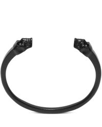 Alexander McQueen | Black Twin Skull Bangle | Lyst