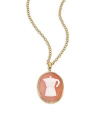 Ippolita | Metallic Shell Cameo, Clear Quartz & 18k Yellow Gold Oval Espresso Maker Charm | Lyst