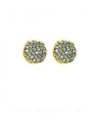 Tai | White Wavy Disc Stud | Lyst