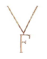 Lulu Frost | Metallic Plaza Letter F Necklace | Lyst