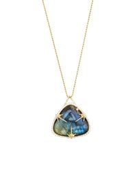 Venyx | Blue Gold Diamond And Labradorite Theiya Obscura Pendant And Chain | Lyst
