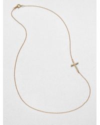 Mizuki | Metallic 14k Yellow Gold Cross Chain Necklace | Lyst
