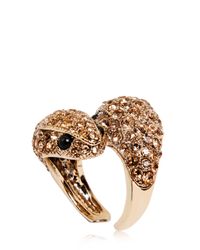 Roberto Cavalli | Metallic Embellished Snake Ring | Lyst