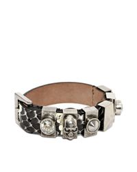 Alexander McQueen | White Metal Loop Bracelet | Lyst