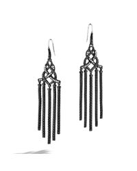 John Hardy | Black Ruthenium Plating Chandelier Earrings | Lyst