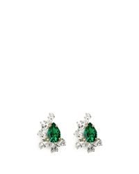 CZ by Kenneth Jay Lane | Green Pear Cut Cubic Zirconia Earrings | Lyst